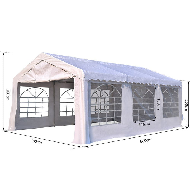 Gazeboarquee Party Tent, Steel Frame-White