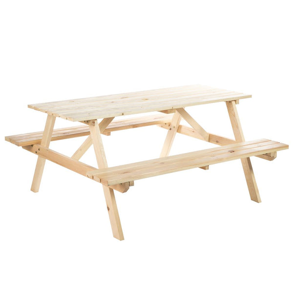 Outsunny -Seater Wooden Picnic Set-Fir Wood