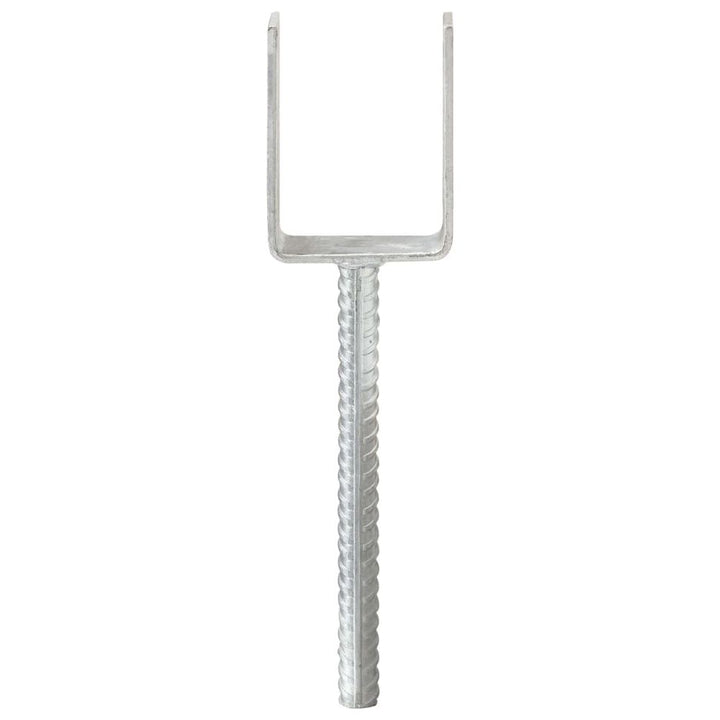 Fence Anchors Silver Galvanised Steel