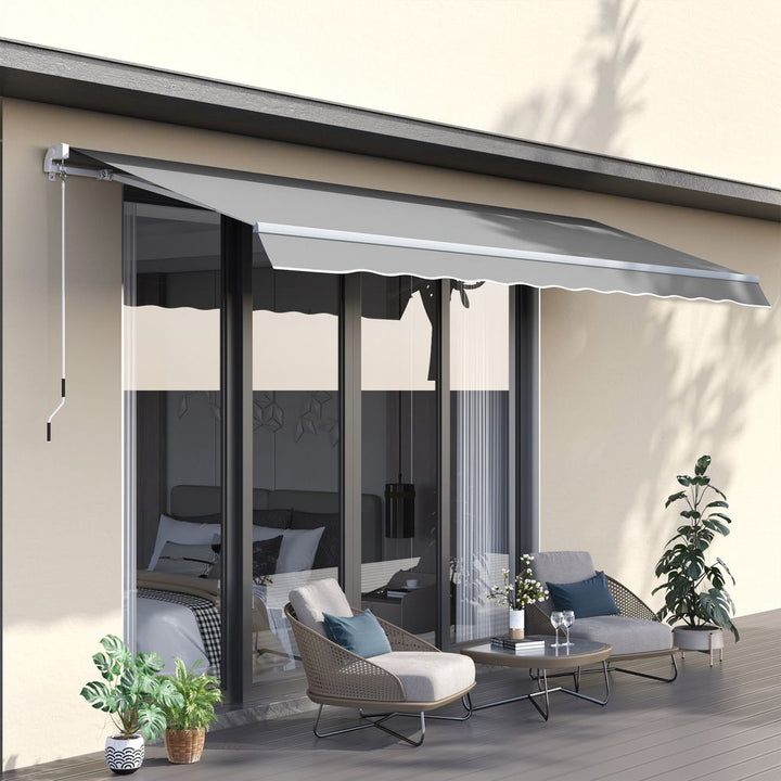 Awning Canopy Garden Outdoor Shelter UV Block Aluminium Crank x