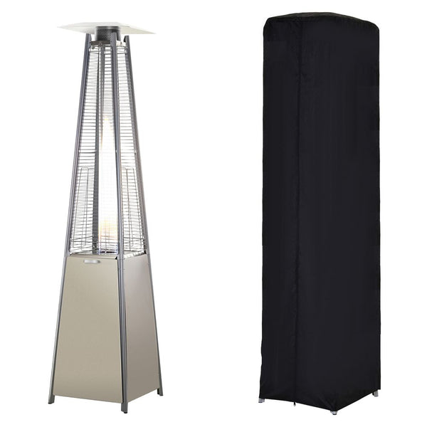 .KW Patio Gas Heater Outdoor Pyramid Propanes Heater w/ Cover