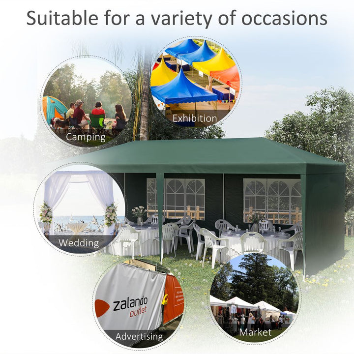 Outsunny Garden Gazeboarquee Canopy Party Tent Canopy Patio Green