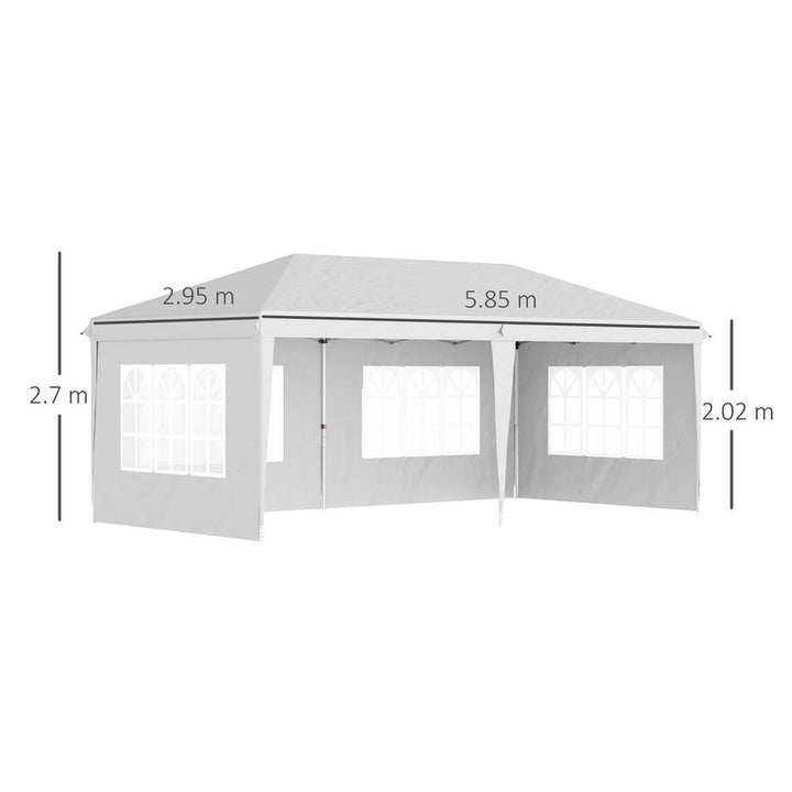  x Heavy Duty Gazeboarquee Party Tent with Storage Bag White
