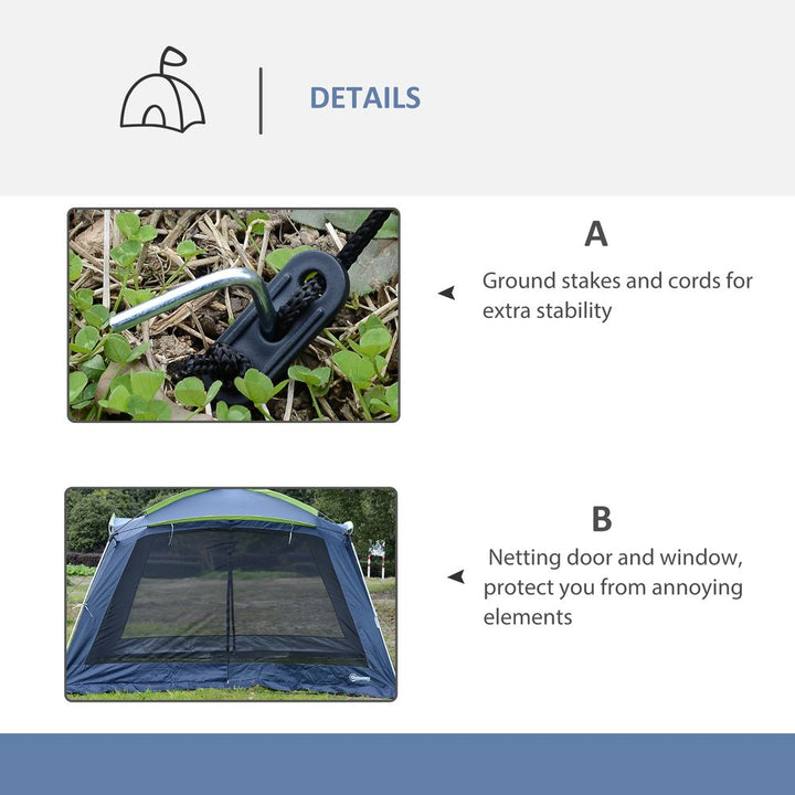 Camping Tent Sun Shelter Shade Garden Outdoor Dark Green Outsunny