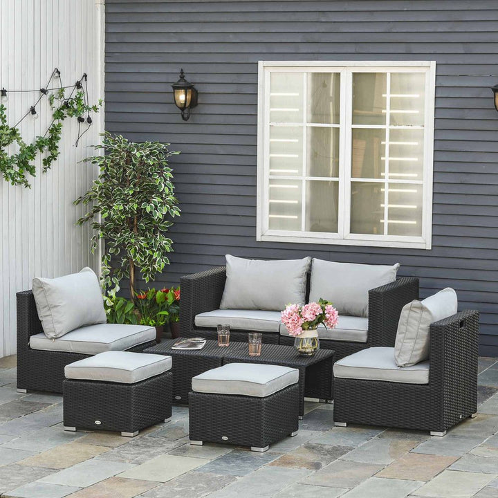 -Seater Sofa & Coffee Table Rattan Outdoor Garden Furniture Set