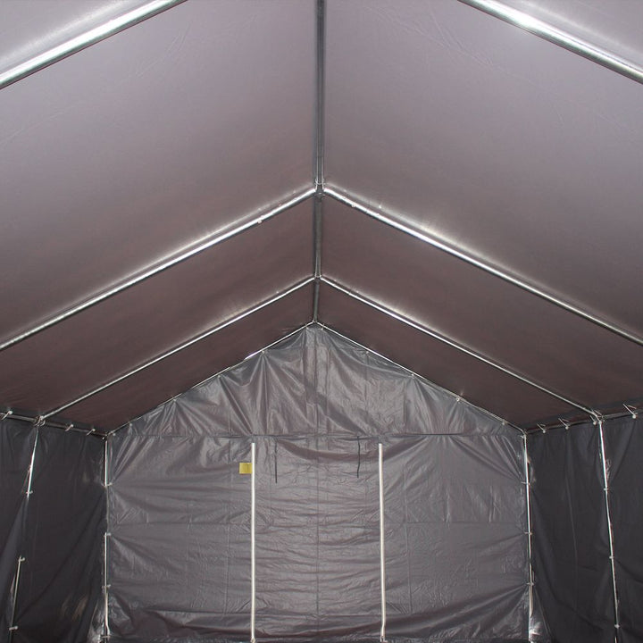 xm Patio Garden Party Canopy, PVC Cover Water-Resistant Dark Grey