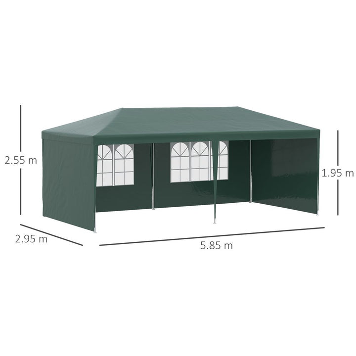 Outsunny Garden Gazeboarquee Canopy Party Tent Canopy Patio Green