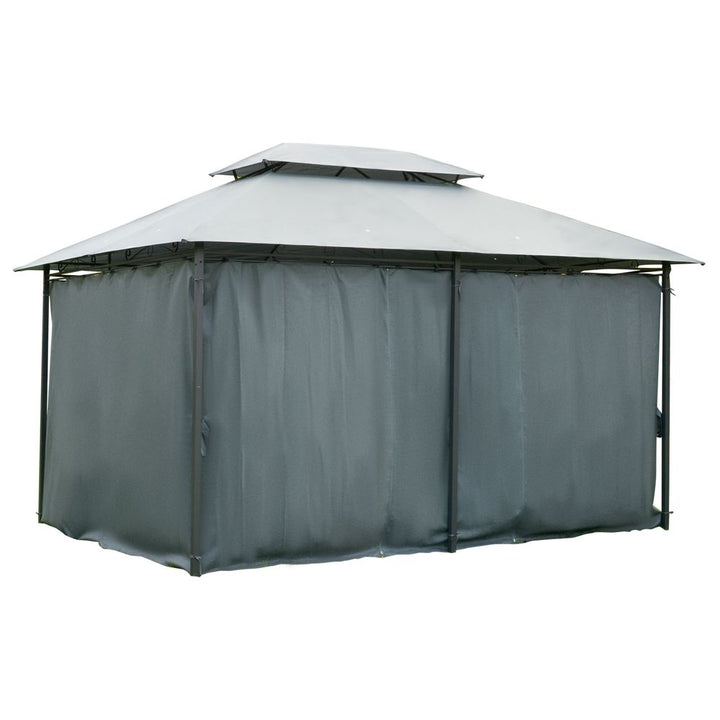 Metal Gazebo Curtains xm Canopy Party Tent Garden Pavillion Patio Shelter