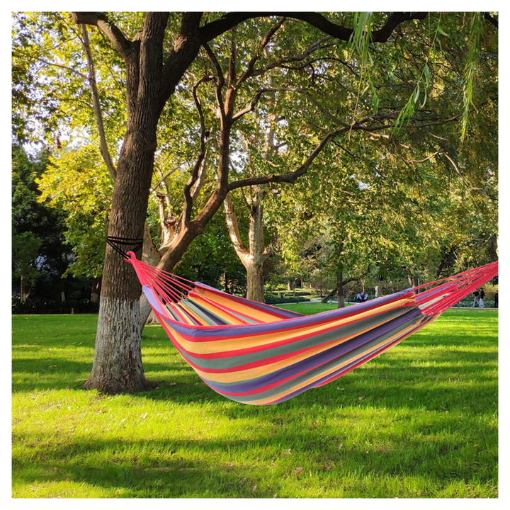 * Portable Polyester & Cotton Hammock Four Red