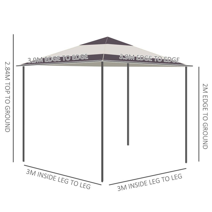  x Pop Up Tent Gazebo Outdoor w/ Adjustable Legs and Roller Bag Outsunny