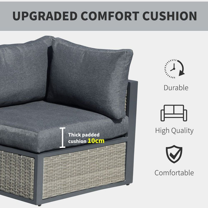  Patio PE Rattan Sofa Set Sectional Conversation Furniture Set