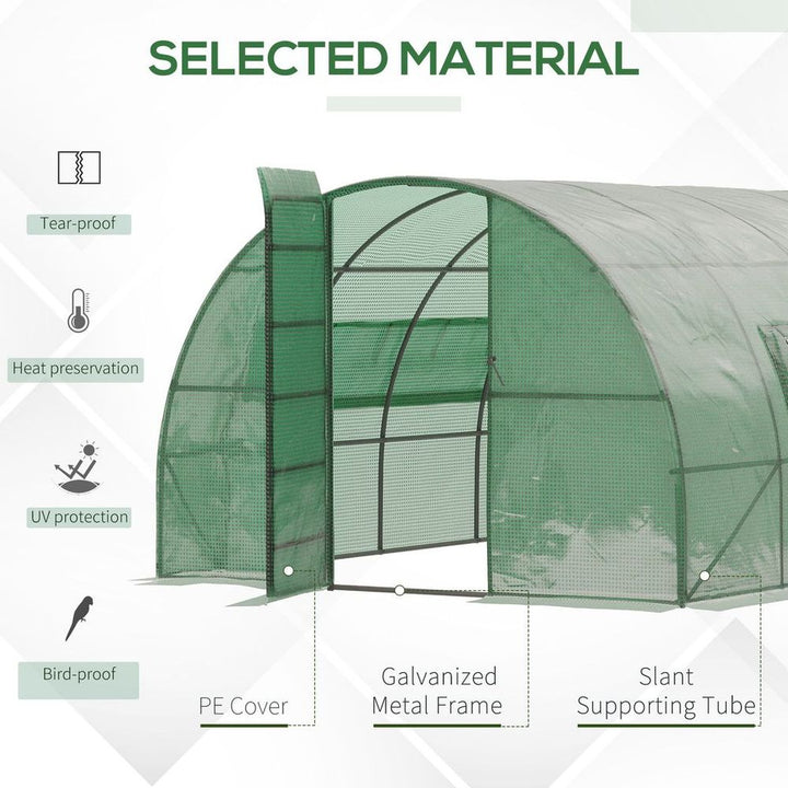  x Reinforced Walk-in Polytunnel Garden Greenhouse Steel Frame