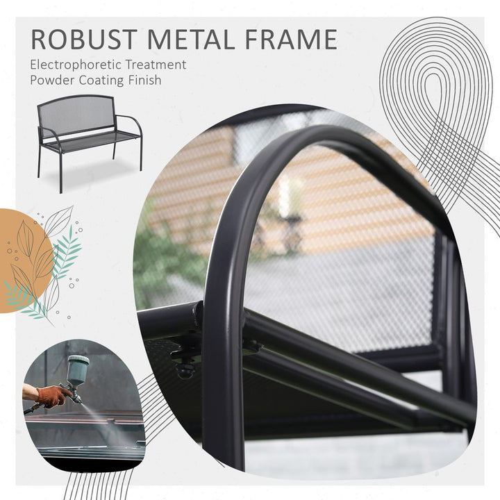  Seater Outdoor Furniture Chair, Loveseat for Patio, Grey
