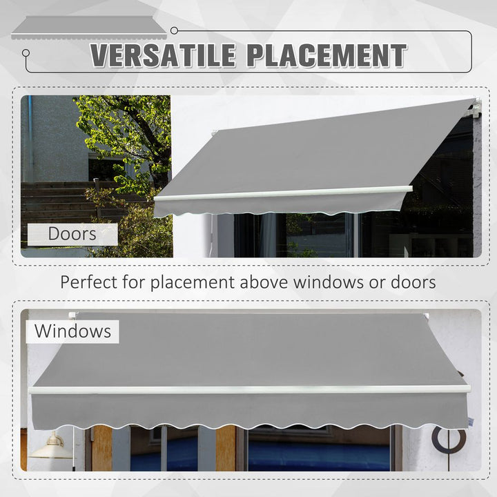 Awning Canopy Garden Outdoor Shelter UV Block Aluminium Crank x