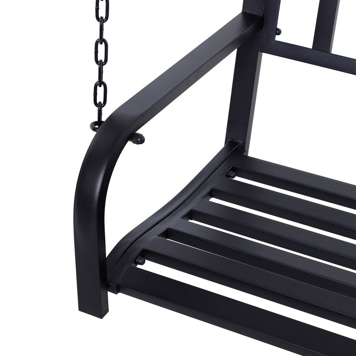 Metal -Seater Outdoor Swing Chair Black