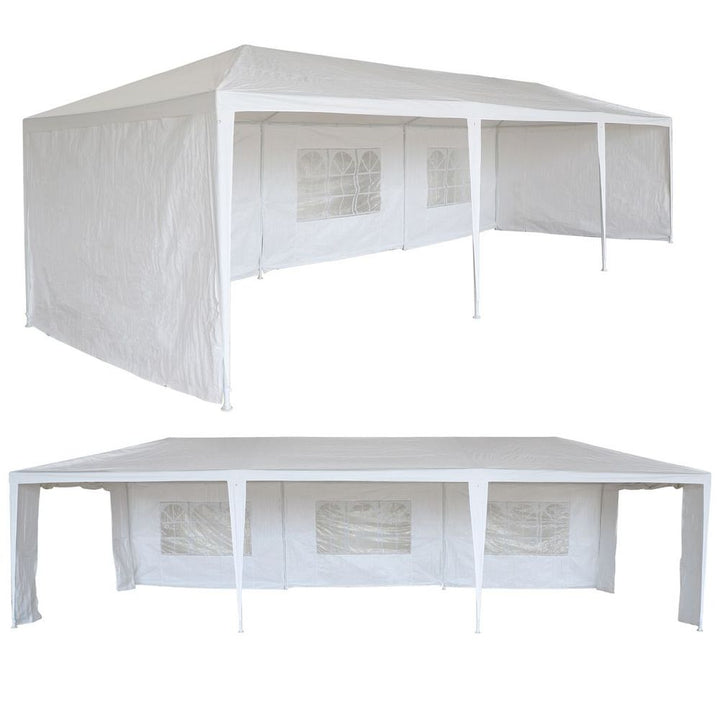  x ft Garden Party Event Tent for Gatheration, Outdoor Gazebo Shaded Pergola with Walls, White