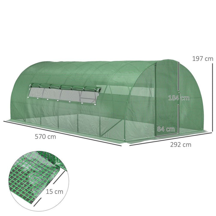  x Reinforced Walk-in Polytunnel Garden Greenhouse Steel Frame
