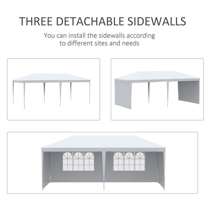  Garden Gazeboarquee Canopy Party Tent Canopy Patio White