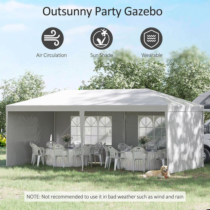  Garden Gazeboarquee Canopy Party Tent Canopy Patio White