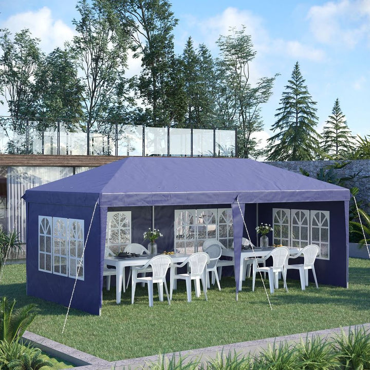  x Heavy Duty Gazeboarquee Party Tent with Storage Bag Blue