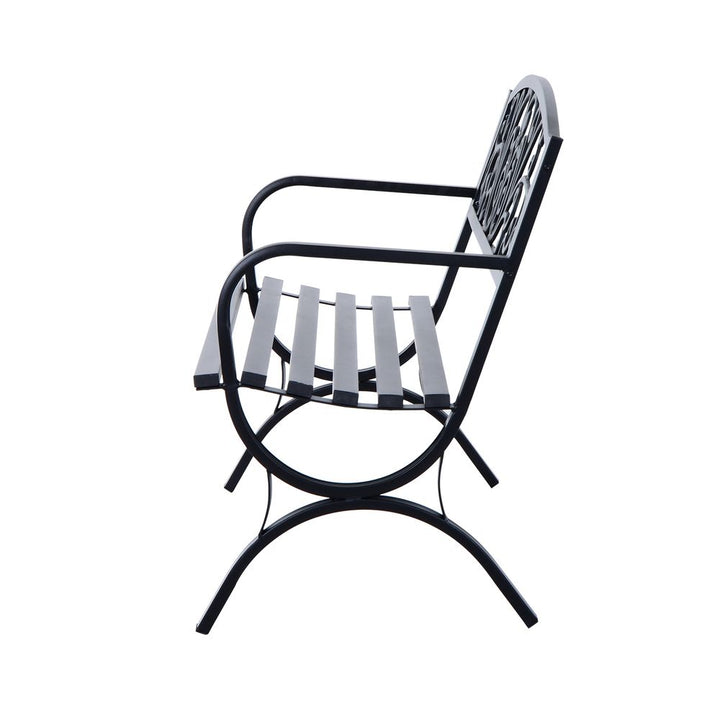 Garden Bench, Steel-Black