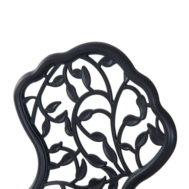 Cast Aluminium Bistro Set-Black