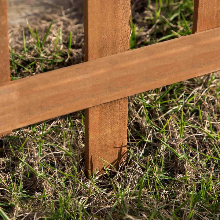  Pack Wooden Border Fences, Garden Fixed Picket Fence