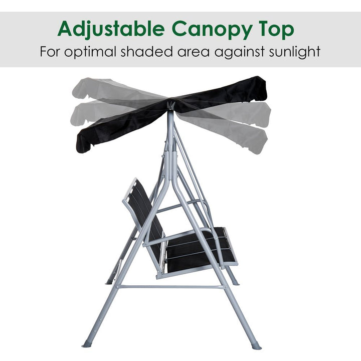 Outdoor -Seater Swing Chair-Black