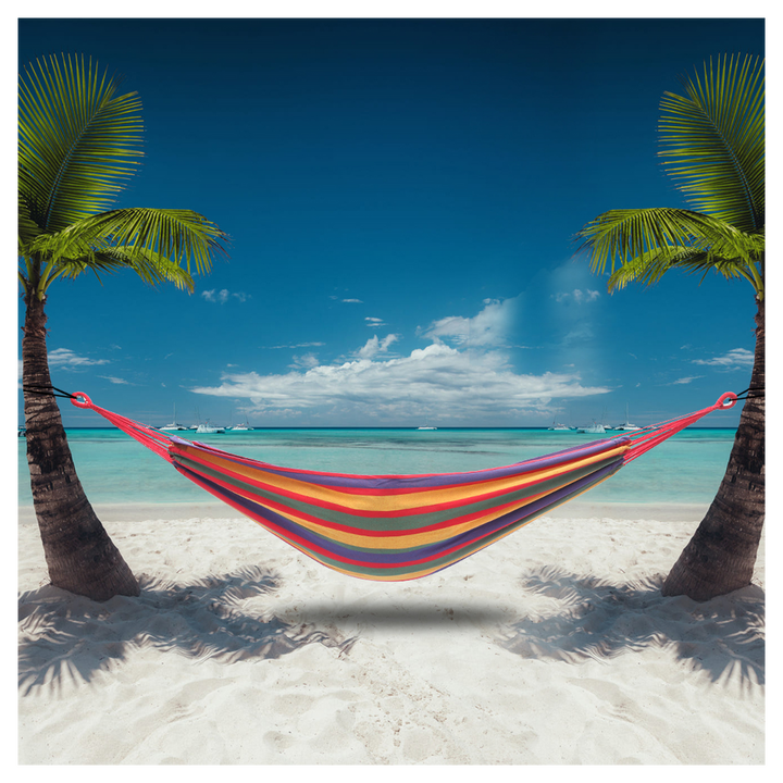 * Portable Polyester & Cotton Hammock Four Red
