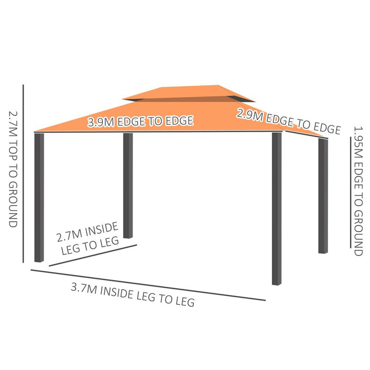 m x .m Aluminium Gazebo Canopy Patioarquee Party Tent Outdoor