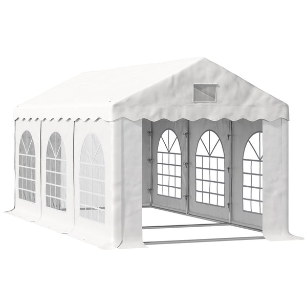 xm Gazebo Canopy PE Party Tent with Removable Side Walls White