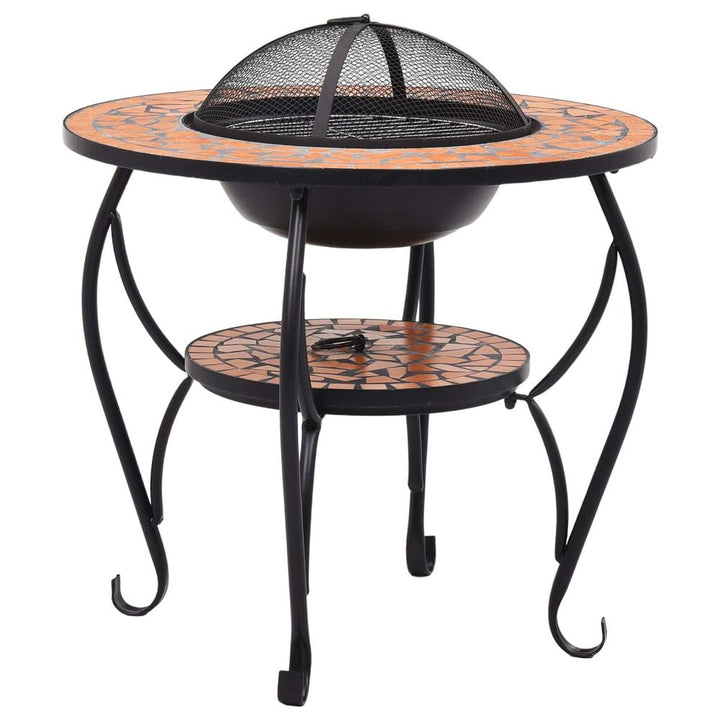 Mosaic Fire Pit Table Terracotta Ceramic