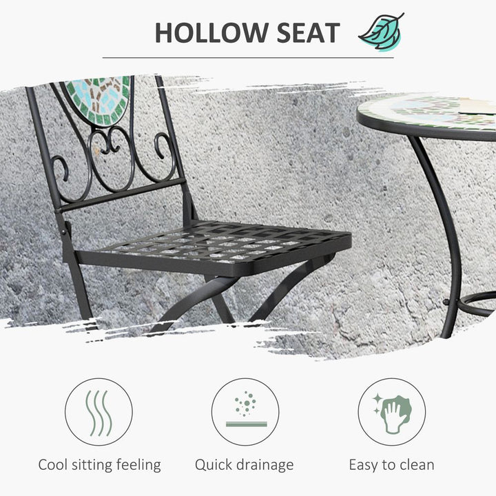 pc Bistro Set Dining Folding Chairs Patio Furniture Outdoor
