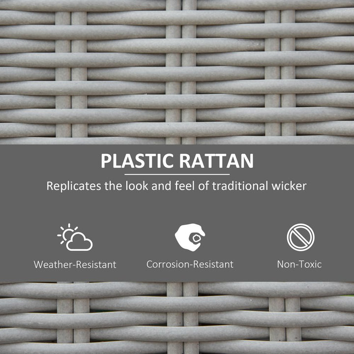  Seater Outdoor PE Rattan Patio Furniture TableOlefin Cushion