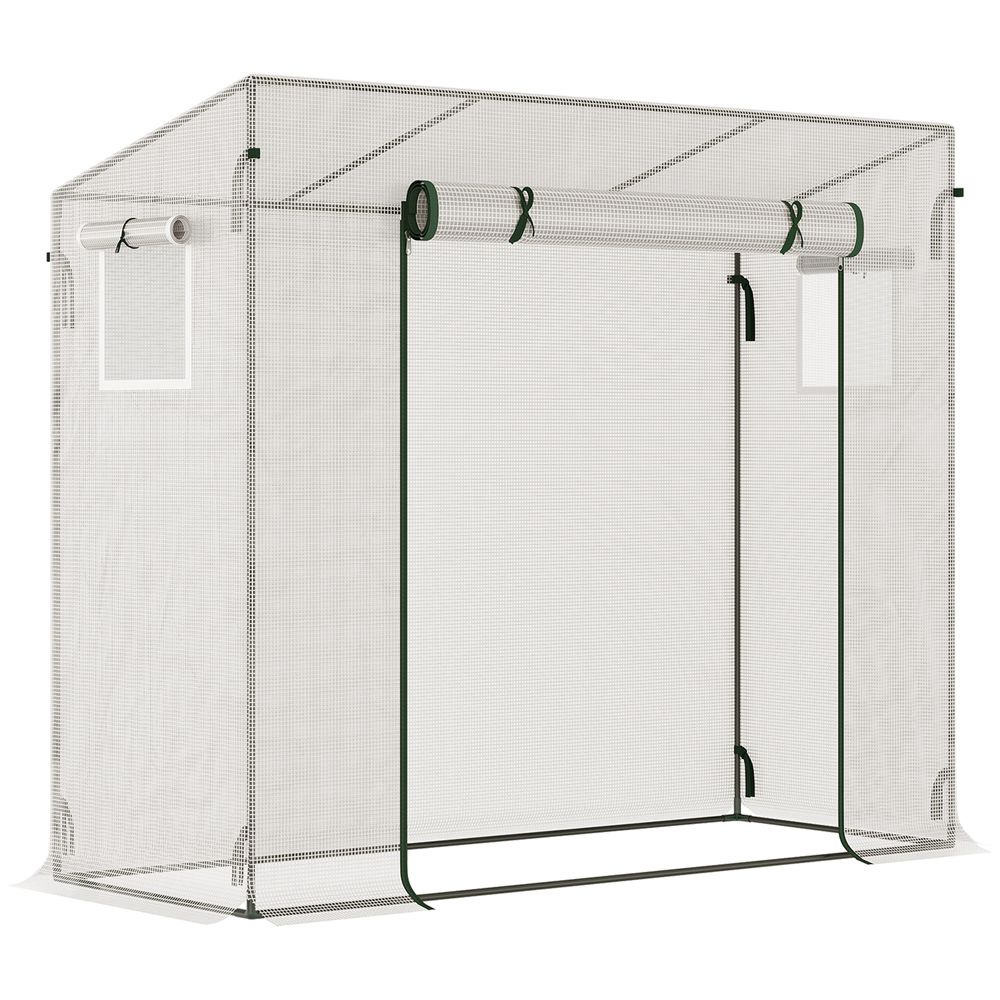 200x76x168cm Walk Garden Greenhouse Plant Warm House w Roll Up Door