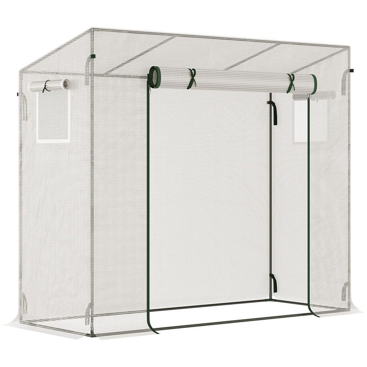Outsunny Walk-in Garden Greenhouse Plant Warm House w/ Roll Up Door