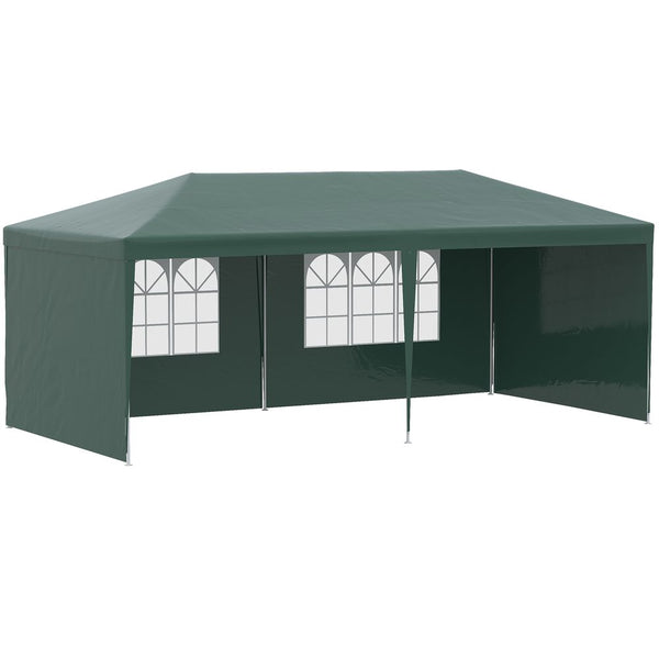 Outsunny Garden Gazeboarquee Canopy Party Tent Canopy Patio Green