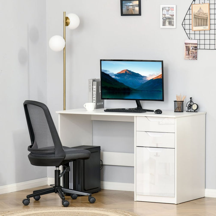 Computer ,Workstation White w/ Drawers Home Office