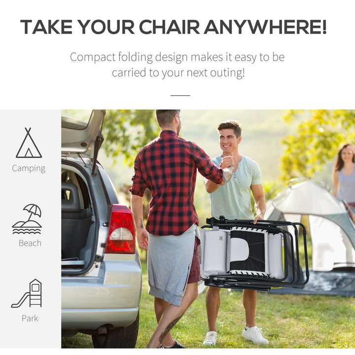 Zero Gravity Folding Recliner, Cup Holder, Adjustable Light Grey