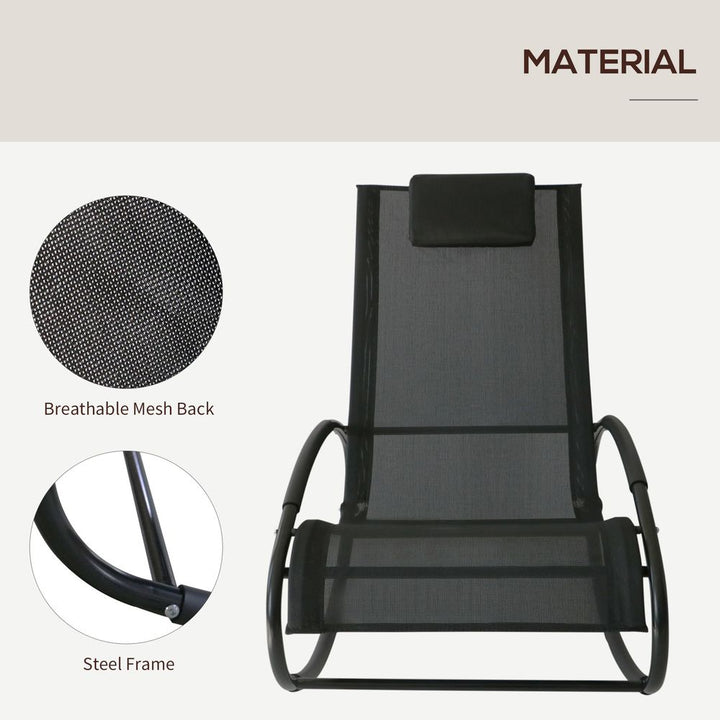 Outsunny Orbital Zero Gravity Rocking Chair, H 