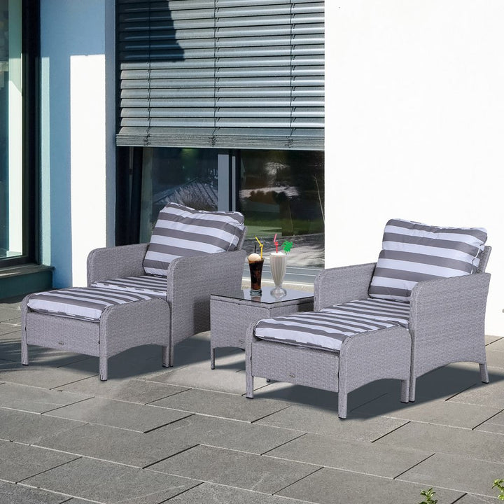 -Piece PE Rattan Outdoor Garden Furniture Set