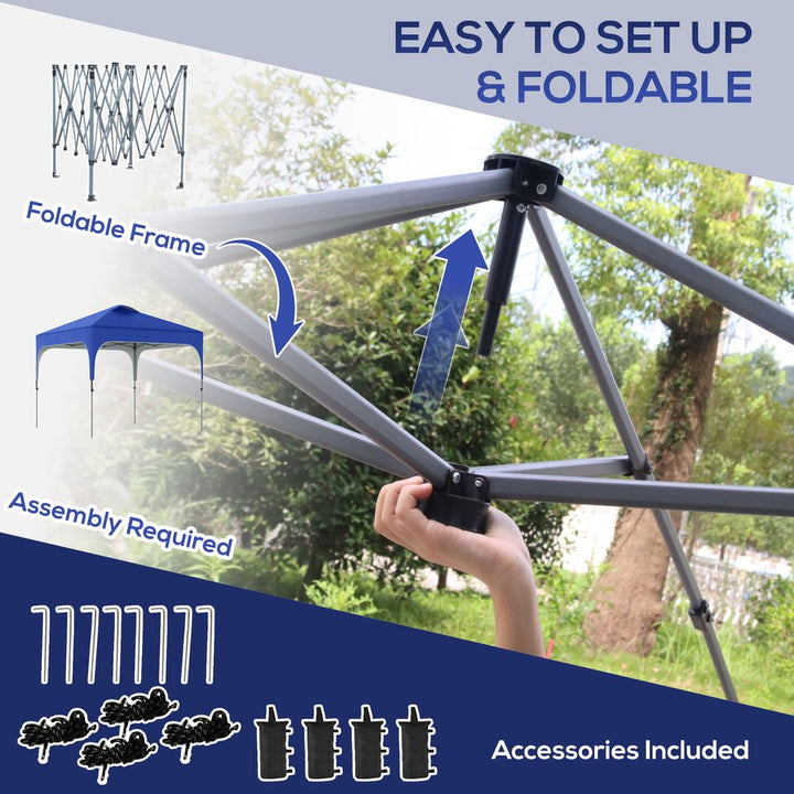 xM Pop Up Gazebo, Foldable Carry Bag Leg Weight Bags Blue