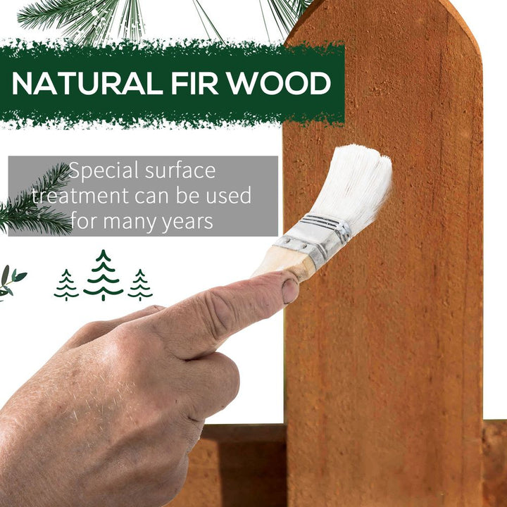  Pack Wooden Border Fences, Garden Fixed Picket Fence