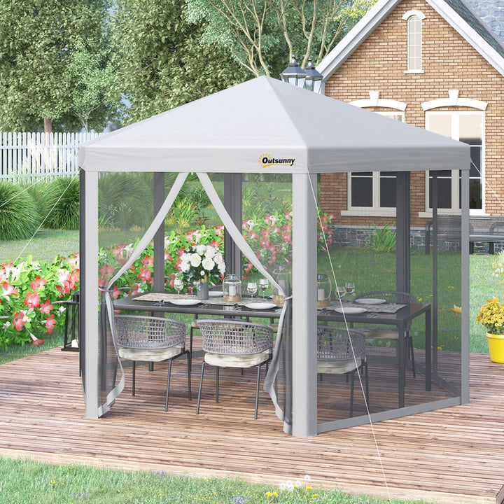 xm Pop Up Gazebo Hexagonal FoldableRoller Bag, Grey