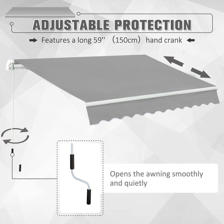 Awning Canopy Garden Outdoor Shelter UV Block Aluminium Crank x