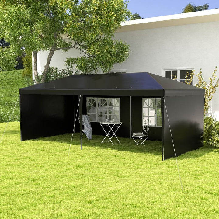  Garden Gazeboarquee Canopy Party Tent Canopy Patio Black