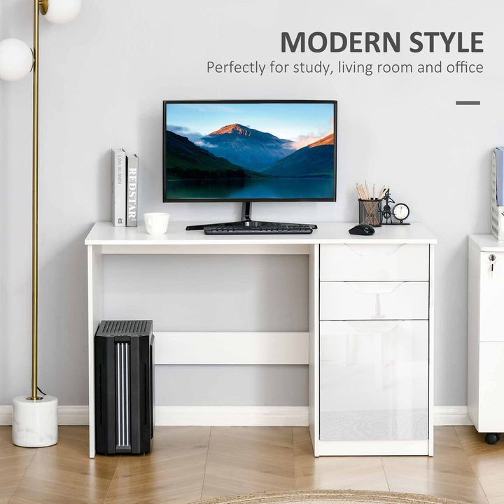 Computer ,Workstation White w/ Drawers Home Office