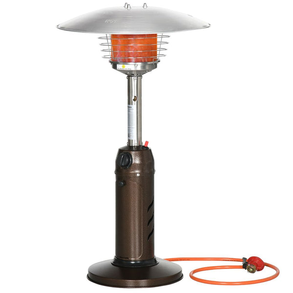 Gas Patio Heater with Tip-over Protection for Camping Road Trip Outsunny