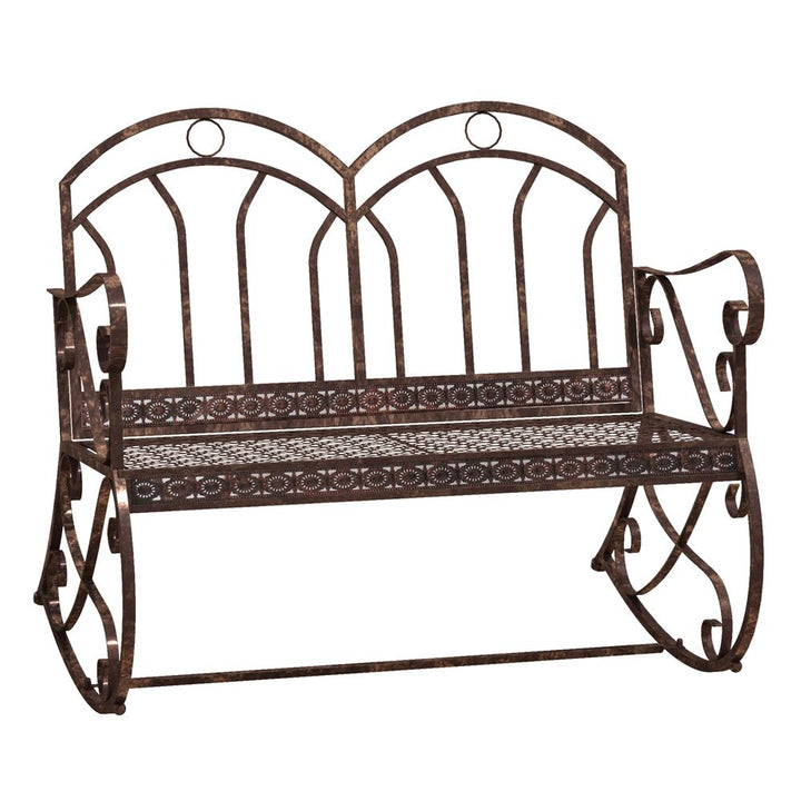 Rocking Chair Swing Bench Loveseatetal Bronze Garden Outdoor