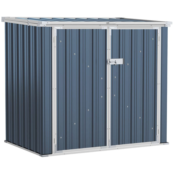 -Bin Steel Rubbish Storage Shed w/ Double Locking Doors Outsunny
